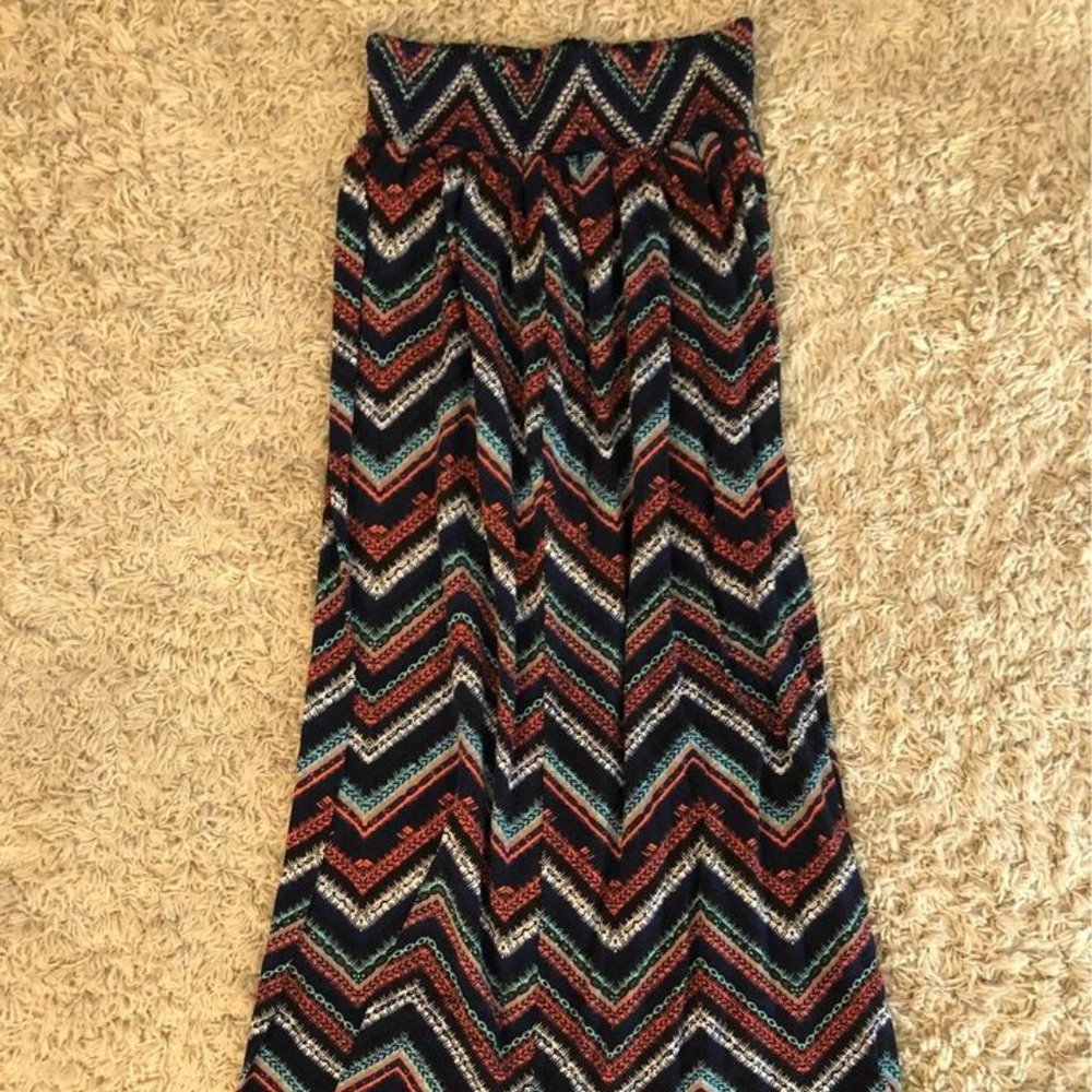 Chevron Maxi Skirt